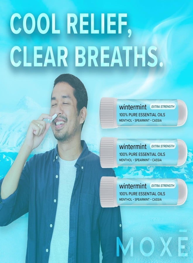 MOXE MOXĒ Extra Strength Wintermint Nasal Inhaler | Powerful Menthol & Wintergreen for Sinus Relief & Clear Breathing | Made in The USA | Maximum Strength Aromatherapy for Instant Refreshment - Image 5